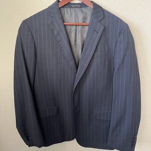 Armani Exchange Navy Pinstripe Men's Blazer